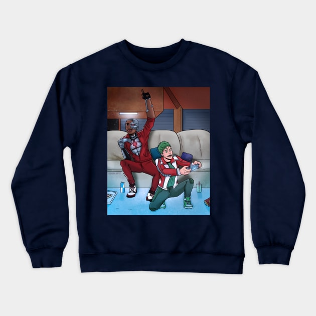 Beastboy and Cyborg - Titans Crewneck Sweatshirt by Bruno.Artist 